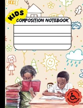 Paperback Single Lined Composition Notebook for Kids: Draw and Write Journal for kids with Cut and Paste picture writing prompts, Fry Sight Word List and Penman Book