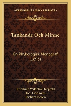 Paperback Tankande Och Minne: En Phykologisk Monografi (1893) [Swedish] Book