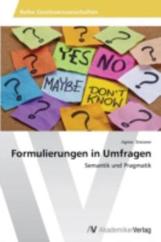 Paperback Formulierungen in Umfragen [German] Book