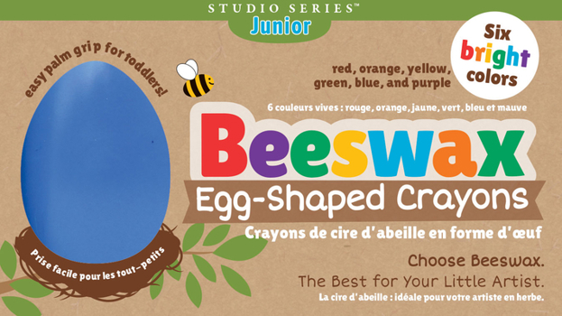 Misc. Studio Series Junior Beeswax Egg-Shaped Crayons (6 Colors) Book