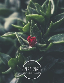 Paperback 2020-2021 Two Year Planner: Red Flower Succulent Planner January 1, 2020 to December 31, 2021 Weekly & Monthly Planner + Calendar Views Small Plan Book