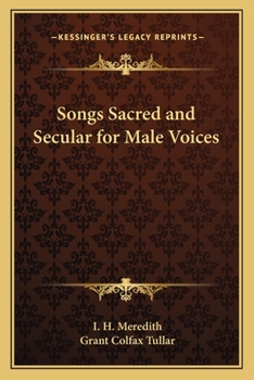 Paperback Songs Sacred and Secular for Male Voices Book