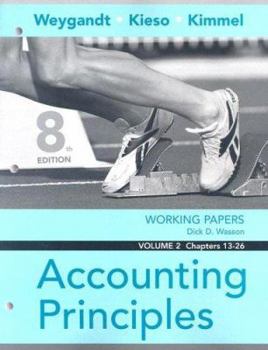 Paperback Accounting Principles: Working Papers: Volume 2 Chapters 13-26 Book