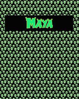 120 Page Handwriting Practice Book with Green Alien Cover Maya: Primary Grades Handwriting Book
