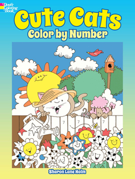 Paperback Cute Cats Color by Number Book