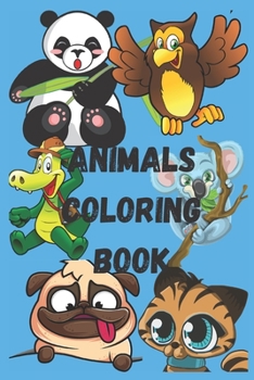 Paperback Animals Coloring Book: For Kids Aged 3-8 Book