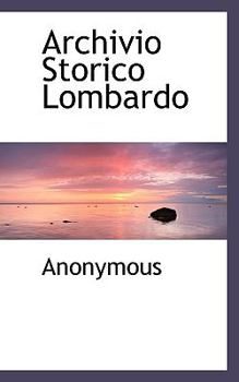 Paperback Archivio Storico Lombardo Book