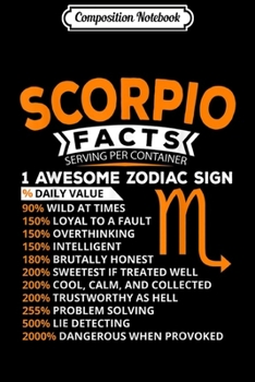 Composition Notebook: Funny Scorpio Birthday Astrology Zodiac Sign Gift Journal/Notebook Blank Lined Ruled 6x9 100 Pages