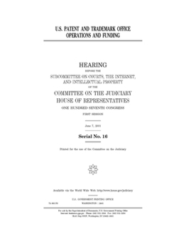 U.S. Patent and Trademark Office operations and funding