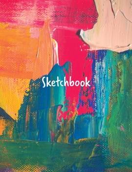 Paperback Sketchbook: notebook for drawing, writing, painting, sketching, or doodling, 100 pages, 8.5 x 11 inches (abstract cover) Book