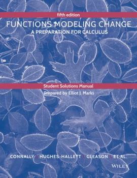 Paperback Student Solutions Manual to Accompany Functions Modeling Change Book