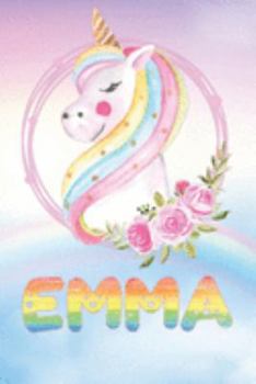 Paperback Emma: Emma's Unicorn Personal Custom Named Diary Planner Perpetual Calander Notebook Journal 6x9 Personalized Customized Gif Book