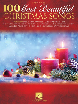 Paperback 100 Most Beautiful Christmas Songs Easy Piano Songbook Book