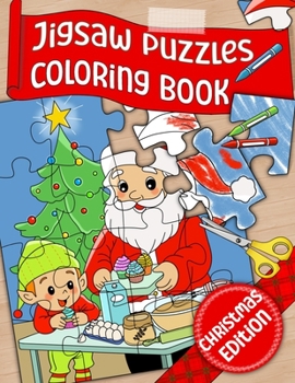 Paperback Jigsaw Puzzle Coloring Book: Christmas edition Book