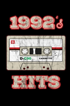Paperback 1992's Hits: Birthday Retro Cassette Gym Weightlifting Diary 6" x 9" 100 pages Book