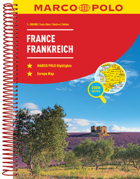 Spiral-bound France Marco Polo Road Atlas Book