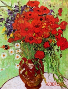 Paperback Van Gogh Agenda Mensuel 2020: Vase avec Marguerite et Coquelicots - Postimpressionisme - Planificateur Hebdomadaire - Avec Espaces pour Notes - Pein [French] Book