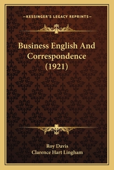 Paperback Business English And Correspondence (1921) Book