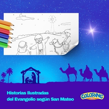 Paperback Historias Ilustradas del Evangelio según San Mateo. Coloring Book. [Spanish] Book