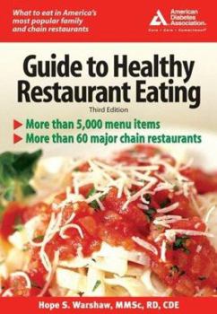 Paperback American Diabetes Association Guide to Healthy Restaurant Eating Book