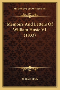 Paperback Memoirs And Letters Of William Hoste V1 (1833) Book