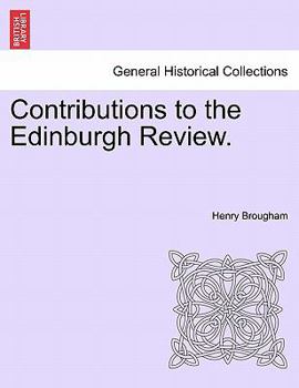 Paperback Contributions to the Edinburgh Review. Book