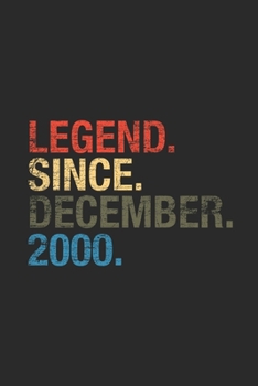 Legend Since December 2000: Small Lined Notebook (6 X 9 -120 Pages) for 19 years old Birthday Gift and 19th Anniversary Gift for Women And Men
