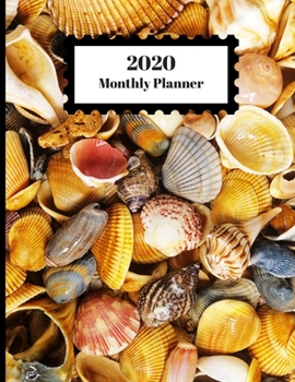 Paperback 2020 Monthly Planner: Seashells Design Cover 1 Year Planner Appointment Calendar Organizer And Journal For Writing Book