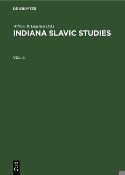 Hardcover Indiana Slavic Studies. Vol. 4 Book