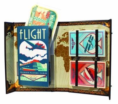 Hardcover The Flight Deck Logbook: Vintage Aviation Playing Card Set Book