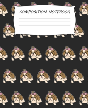 Paperback Composition Notebook: Dog Lover Shih Tzu Pattern Composition Notebook 100 College Ruled Pages Journal Diary Book
