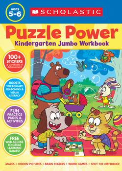 Paperback Puzzle Power Kindergarten Jumbo Workbook Book