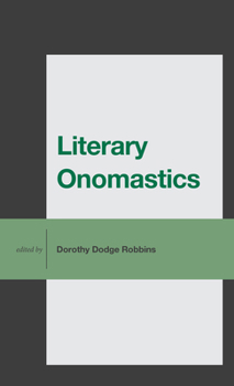 Hardcover Literary Onomastics Book