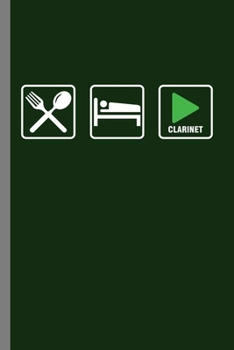 Clarinet: Cool woodwind instruments Design Sayings For Musician Great Gift (6x9) Lined Notebook to write in