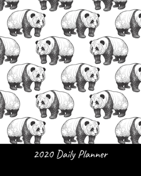 2020 Daily Planner: Panda; January 1, 2020 - December 31, 2020; 8" x 10"