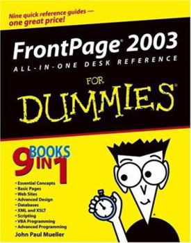 Paperback FrontPage 2003 All-In-One Desk Reference for Dummies Book