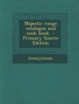 Paperback Majestic Range Catalogue and Cook Book