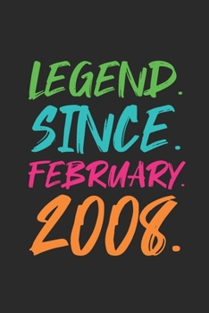 Paperback Legend Since February 2008: Birthday Gift Idea for Women And Men - Graph Ruled Notebook / Journal (6" X 9" - 5 X 5 Graph Ruled) Book