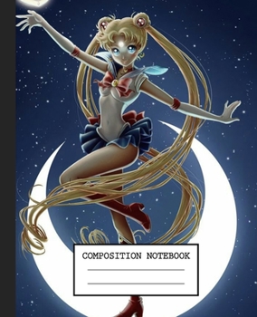 Notebook: Anime Japan Sailor Moon Soft Glossy Cover Graph Paper Pages Book 7.5 x 9.25 Inches 110 Pages
