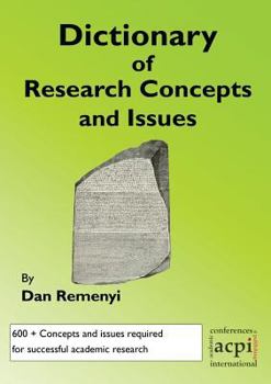 Paperback A Dictionary of Research Terms and Issues Book