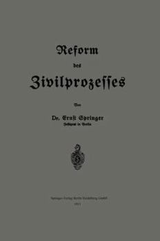 Paperback Reform Des Zivilprozesses [German] Book
