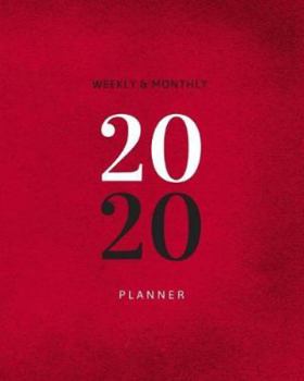 Paperback 2020 Weekly & Monthly Planner: Red Stacked 8"x10" (20.32cm x 25.4cm) Jan 1, 2020 to Dec 31, 2020: Weekly & 12 Month Planner + Calendar View Notebook ... New Year (Beautiful Calendar Books for 2020) Book