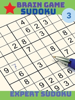 Paperback Brain Game - Sudoku: Hard Sudoku Puzzle Book Volume 3 Book
