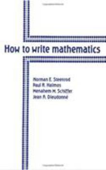 Paperback How to Write Mathematics Book
