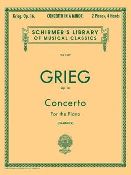Paperback Concerto in a Minor, Op. 16: Schirmer Library of Classics Volume 1399 Piano Duet Book