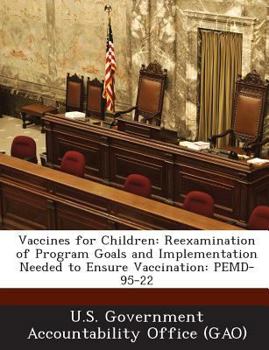 Paperback Vaccines for Children: Reexamination of Program Goals and Implementation Needed to Ensure Vaccination: PEMD-95-22 Book