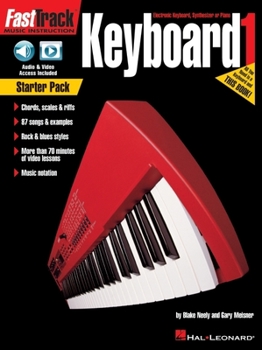 Paperback Fasttrack Keyboard - Book 1 Starter Pack Includes Method Book with Audio & Video Online Book