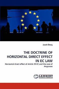 Paperback The Doctrine of Horizontal Direct Effect in EC Law Book
