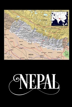 Paperback Nepal: Map of Nepal Notebook Book