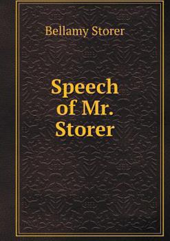 Paperback Speech of Mr. Storer Book